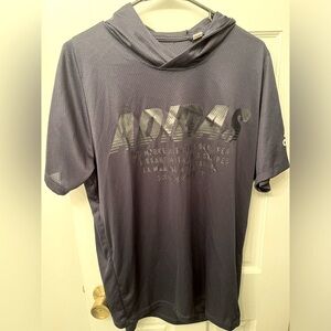 Adidas short sleeve hooded active shirt